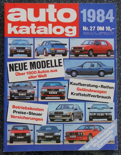 Auto katalog 1984 - auto-katalog, über